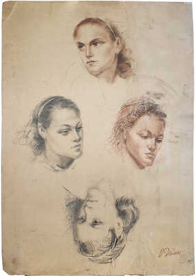 Дейнеко Ольга Константиновна. Женский портрет (4 варианта поворота головы)